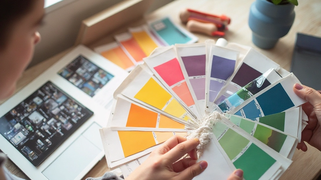 Kleurenpalet met verschillende kleurcombinaties voor merkidentiteit