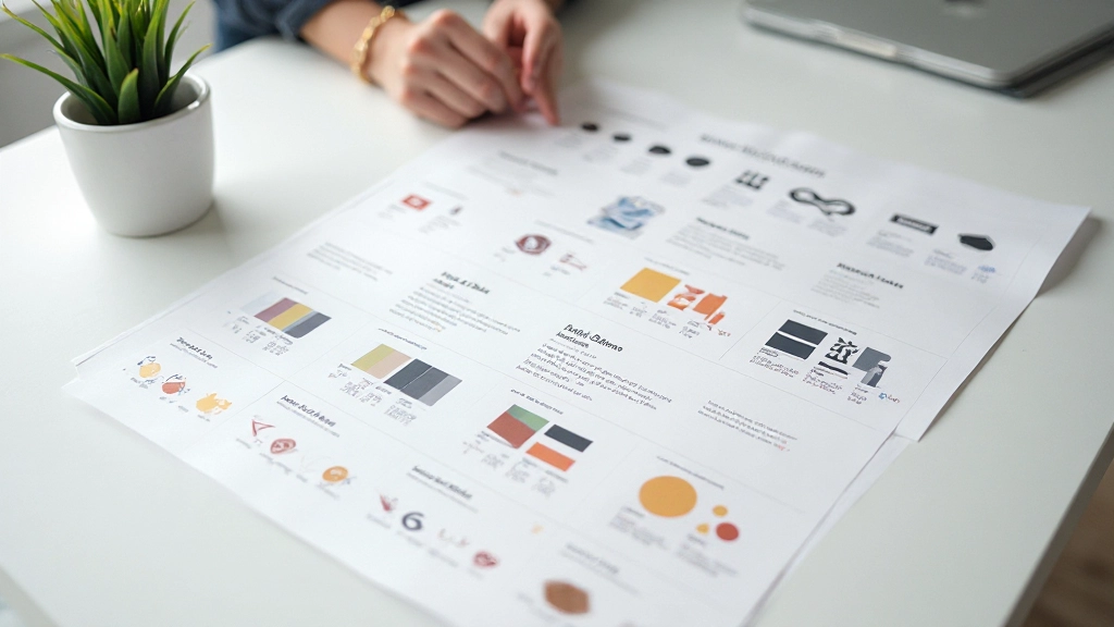 Brand guideline document met logo varianten en kleurengebruik